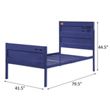 Blue Twin Platform Bed B062P181287