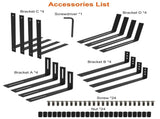 Adjustable Heavy-Duty Iron Planter Bracket 6.1-11.6" Extendable Tray 2.36-6.9" Two-Level 76808044