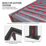 8610C Louver Pergola 10x13FT Aluminum Frame & Louvers W2089P187635