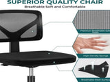 Small Desk Chair Wheels Armless Low-Back Office Chair Ergonomic Adjustable Computer Desk Chair 45125487