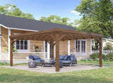 Old 82591044 10' x 12' Outdoor Wooden Pergola, Grape Vine Gazebo for Garden, Patio, Backyard & 67076176