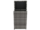 With Top Cover Iron Frame Rattan Trash Can Gary Gradient 49962159