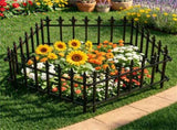 Black Foldable Garden Border Fence, 5 Pack No Dig Animal Barrier, Decorative Metal Fencing for Lawn 27478670