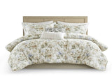 6PCS Cal King Cotton Sateen Print Oversized Comforter Set B035P341177