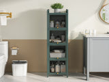 Modern Four-tier Glass Door Cabinet with Featuring Five-tier Storage, for Entryway Living Room W757P241563