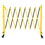 Metal Expandable Barricade, 11FT Traffic Barricade with Casters, Retractable Security Gate, Portable 86852795