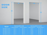 24" X 80"5-Lite Preassembled Frosted Glass French Door, for Closet Pantry Bedroom Livingroom Study W5277P573323