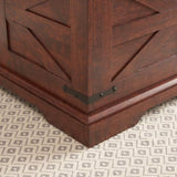 Farmhouse Coffee Table, Square Wood Table with Large Hidden Storage Compartment for Living Room, W2275P148554