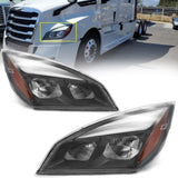 LED Headlights Assembly Compatible with 2018-2024 Freightliner Cascadia,Black Housing Driver side W1155P352718