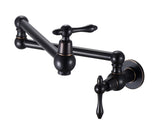 Pot Filler Faucet - Wall Mount Kitchen Sink Faucet Folding Stretchable with Single Hole Two Handles, W1243P262554