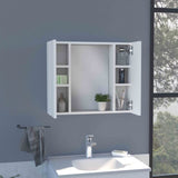 Artemisa Medicine Cabinet, Double Door, Mirror, One External Shelf -White B07091821