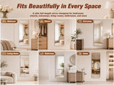 60" x 15" Full Length Wall Mirror, Frameless Rounded Rectangle Body Mirror with Shatter-Resistant 68969273