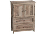 Grey Washed Finish, Melamine-Faced MDF, 23.62*11.81*43.31in, 2-Drawer 2-Door Bathroom Tall Cabinet 22439631