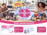 14-Slot Customizable Spinning Prize Wheel with Foldable Stand, Rewritable Tabletop Fortune Wheel 93206740