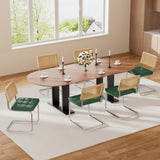 Natural Rattan Dining Chairs Set of 4, Modern Dining Room Chairs with Solid Wood Back for Kitchen W3010P298566