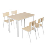 5-Piece Dining Table Set with 4 Chairs, 43" Kitchen Table & Chairs Set for 4, Dining Room Table with W578133460