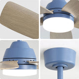42 Inch Ceiling Fans with LED Light 22W and Remote Control 5 ABS Fan Blades for Bedroom, Living W934P242549