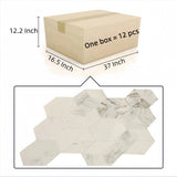 Hexagon Marble tile, White marble, natural marble,for wall and floor, polished marble tile, natural W1696P262341