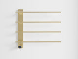 Brushed Gold Heated Rack for Bathroom,Wall Mounted with Intelligent Touch Screen Timer, 4-Bar 79992665