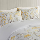 5 Piece Seersucker Comforter Set with Throw Pillows Yellow King/Cal King B035P148357