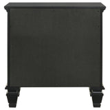 Black 3-drawer Nightstand with Pull Out Tray B062P145467