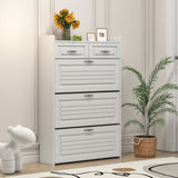 1250 White color shoe cabinet with 3 doors 2 drawers,large space for storage W1320P236450