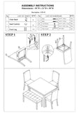 ZNTS Classic Stylish 5pc Dining Set Kitchen Dinette Faux Marble Top Table Bench and 3x Chairs White Faux B011P184982