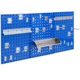 Navy Wall-Mounted Pegboard Wall Organizer Kit 4 ft.Metal Toolboard WALMART 34233608
