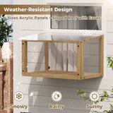 Waterproof Window Cat Perch Catio, Wood Cat Window Box, Window Catio for Indoor Cats. Suitable W2831P314279