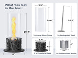 Tornado Tabletop Bio Ethanol Fireplace Indoor Outdoor,Portable Table Top Fire Pit Fuel Bioethanol W1889P397320