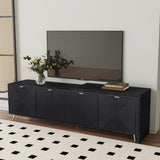 70"-90" Extendable TV Cabinet, Modern Entertainment Center with Storage and Adjustable Shelves, W1435P190369