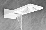 Wall mounted waterfall shower system with hand shower, sliding bar W928P294327