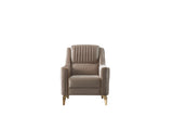 Melody Modern Contemporary Velvet Fabric Upholstered Chair made with Wood & Iron in Taupe B009P294765