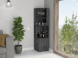 Seattle Bar Cabinet, Eight Bottle Cubbies, Two Large Open Shelves B128P176127