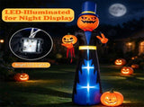 10FT Halloween Inflatable Pumpkin Gentleman with Rotating Pumpkin Head, Built-in Blower, Outdoor 80050289
