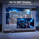 Projector with WiFi and Bluetooth, Native 1080P 20000L 4K Supported, 21362531