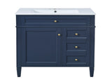 30'' Bathroom Vanity with Top Sink, Modern Bathroom Storage Cabinet with 2 Drawers and a Tip-out N710P250194C