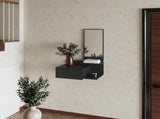 Black Floating Vanity with Included Mirror B062P252164