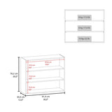 Wall Shelf 30" H, 3 Shelves, White B097P250901