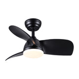 ZNTS 28 In Intergrated LED Ceiling Fan Lighting with Black ABS Blade W1367P234010