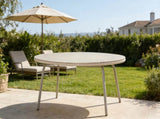 Off-White Oval Outdoor PE Rattan Glass Dining Table Elevate Your Patio & Garden W3990P462692