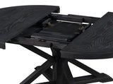Retro Functional Extendable Dining Table with a 12" Leaf for Dining Room and Living Room 81642106