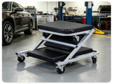 36" 2-in-1 Mechanic Creeper Seat with 360&deg Swivel Casters, Heavy Duty Metal Frame Auto Repair 16845024