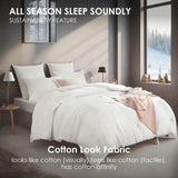 All-Season Oversized White Plump Duvet - Winter snow day bedding for bedrooms and hotels. Features 64204699