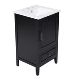 20" Bathroom Vanity with Sink, Bathroom Cabinet with A Door, Door Shelf Storage and Adiustable Foot N725P192821B