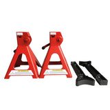 ZNTS 1 Pair of 3 Ton Jack Stands Red 18093196