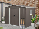 6ft x 5ft Outdoor Metal Storage Shed gray With window W54071036