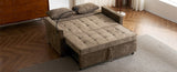 56.9" Loveseat Sofa Pull-out Sofa Bed Sleeper Sofa with a Reversible Backrest Cushion, Side Pockets, N719P208853D