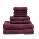 100% Cotton 8 Piece Antimicrobial Towel Set B03599357