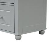 ZNTS Tall Bathroom Storage Cabinet, Freestanding Storage Cabinet with Two Drawers and Adjustable Shelf, 62533533